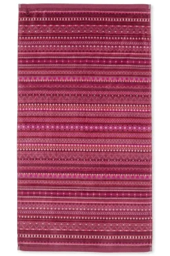 Badetuch Geometric Print Dunkelrosa 55x100cm