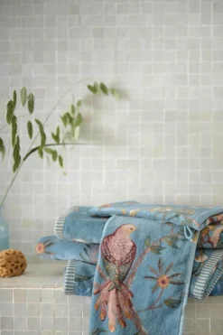 Badetuch Secret Garden Blau 55x100cm