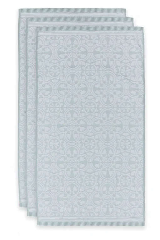 Badetuch Set/3 Tile de Pip Hellblau 55x100 cm