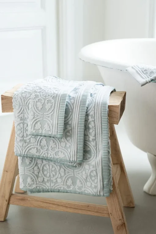 Badetuch Set/3 Tile de Pip Hellblau 55x100 cm