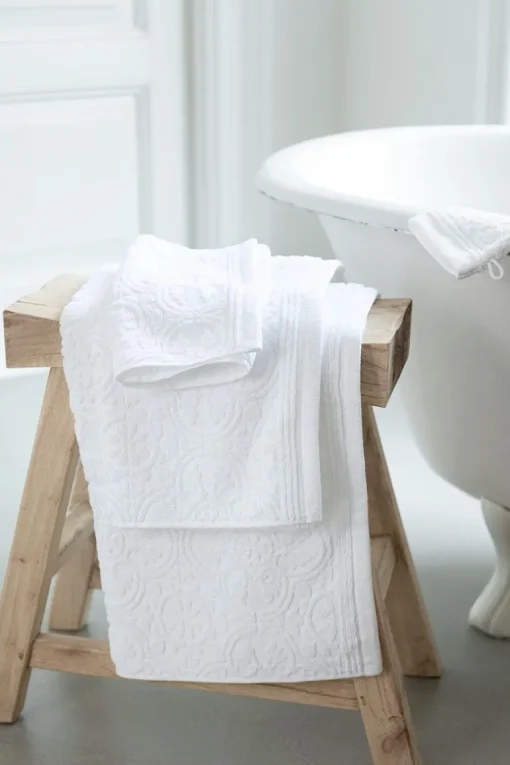 Badetuch Set/3 Tile de Pip weiß 55x100 cm