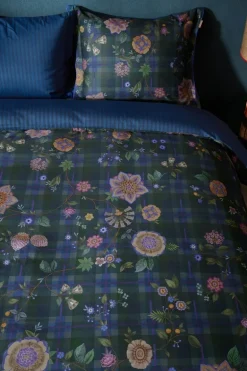 Bettbezugsset Flores Felices Dunkelblau