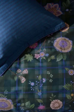 Bettbezugsset Flores Felices Dunkelblau