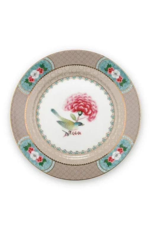 Blushing Birds Gebäckteller Khaki 17 cm