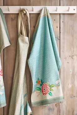 Blushing Birds Geschirrhandtuch Blau