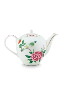 Blushing Birds Teekanne groß weiß