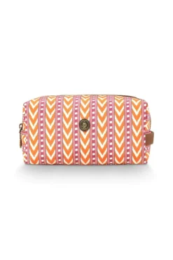 Coco Necessaire Mittel Samba Streifen Orange
