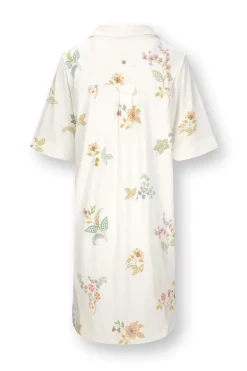 Dewi Nachthemd Kurze Ärmeln Blossom Chique Weiss