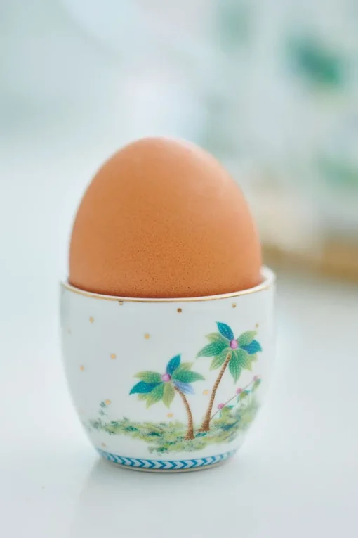Eierbecher Jolie Punkte Gold Blau