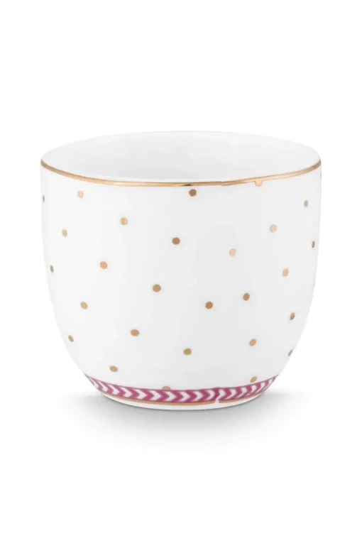 Eierbecher Jolie Punkte Gold Rosa