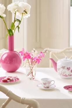 Espresso Tasse & Untertasse Jolie Punkte Gold Rosa