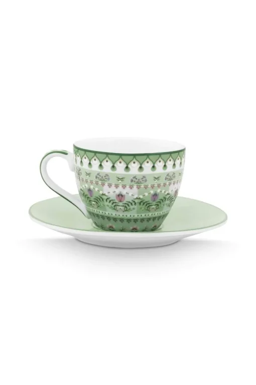 Espresso Tasse & Untertasse Lily&Lotus Moon Delight Hellgrün