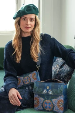 Fenna Schultertasche Klein Flores Felices Dunkel Blau