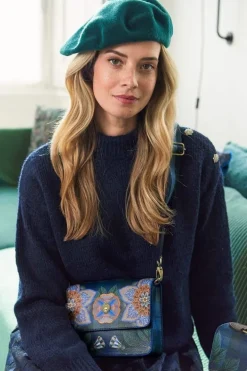 Fenna Schultertasche Klein Flores Felices Dunkel Blau