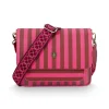 Fenna Schultertasche Mittel Streifen Rosa