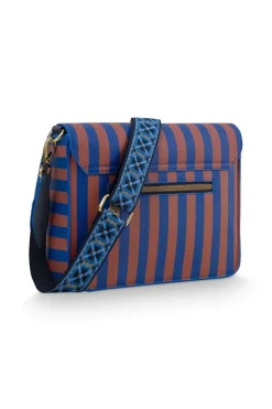 Fenna Schultertasche Mittel Streifen Blau
