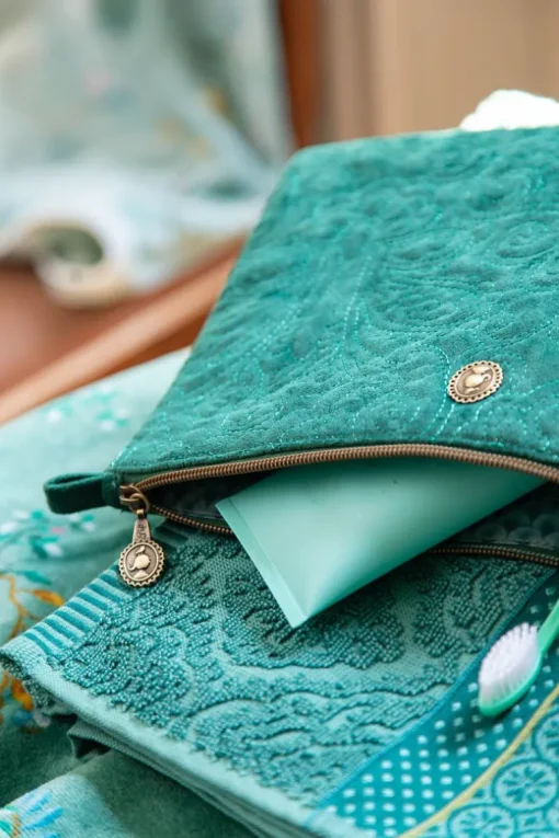 Flaches Necessaire Gross Quiltey Days Grün