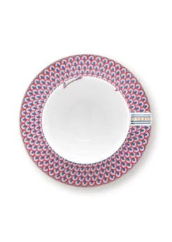 Flower Festival Cappuccino Tasse & Undertasse Hellblau