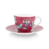 Flower Festival Espresso Tasse & Undertasse Dunkelrosa