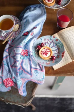 Flower Festival Set/2 Cappuccino Tasse & Undertasse Hellblau