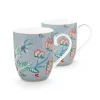 Flower Festival Set/2 Tassen Klein Hellblau