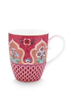 Flower Festival Tasse Gross Deco Dunkelrosa