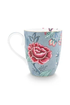 Flower Festival Tasse Gross Hellblau