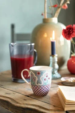 Flower Festival Tasse Gross Deco Hellblau