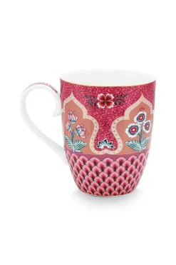 Flower Festival Tasse Gross Deco Dunkelrosa
