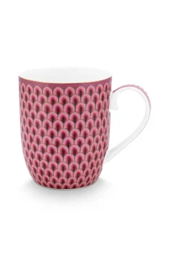 Flower Festival Tasse Klein Rot/Dunkelrosa