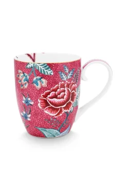 Flower Festival Tasse XL Dunkelrosa