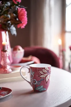 Flower Festival Tasse XL Dunkelrosa