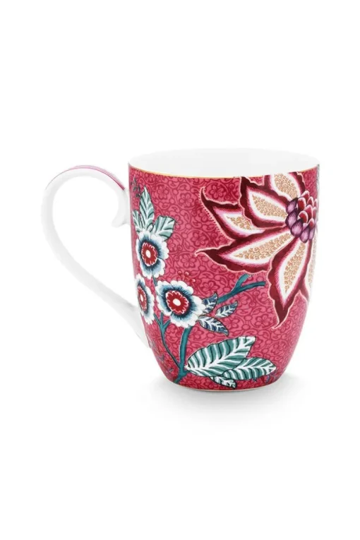 Flower Festival Tasse XL Dunkelrosa