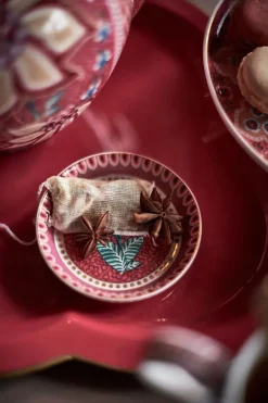 Flower Festival Teebeutelablage Dunkelrosa