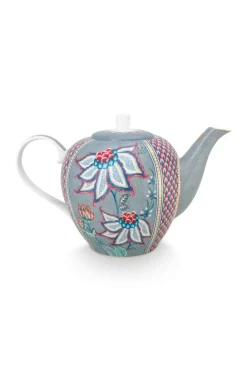 Flower Festival Teekanne Gross Hellblau