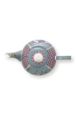 Flower Festival Teekanne Gross Hellblau