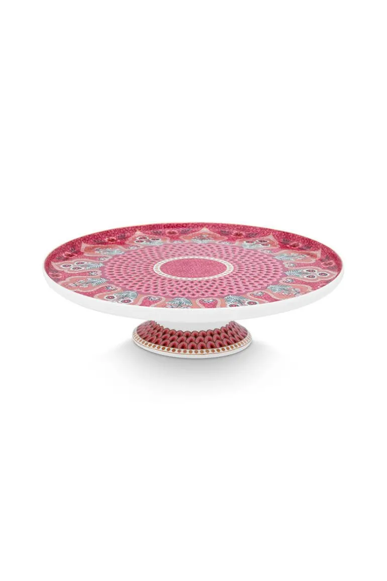 Flower Festival Tortenteller Klein Herz Dunkelrosa