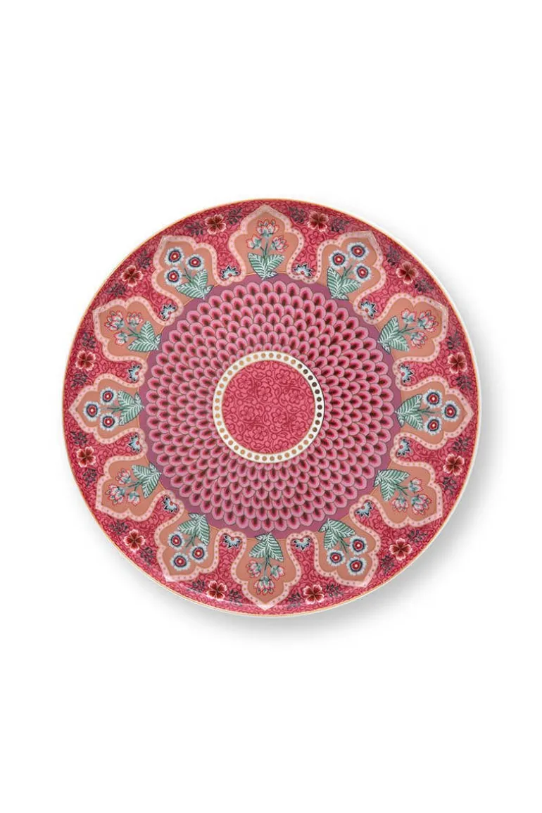 Flower Festival Tortenteller Klein Herz Dunkelrosa