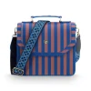 Frances Schultertasche Mittel Streifen Blau