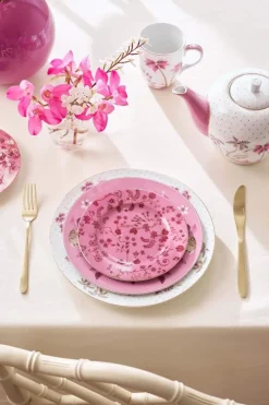Gebäckteller Jolie Blumen Rosa 17cm