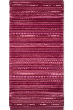 Große Handtuch Geometric Print Dunkelrosa 70x140cm