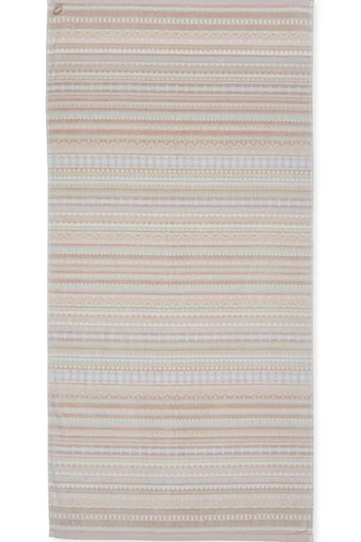 Große Handtuch Geometric Print Sand 70x140cm