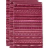 Gästehandtuch Set/3 Geometric Print Dunkelrosa 30x50cm