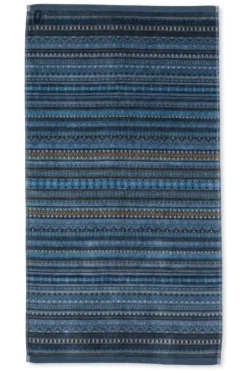 Gästehandtuch Set/3 Geometric Print Dunkelblau 30x50cm