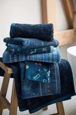 Gästehandtuch Set/3 Geometric Print Dunkelblau 30x50cm