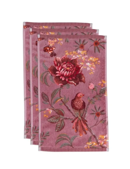 Gästehandtuch Set/3 Secret Garden Mauve 30x50cm