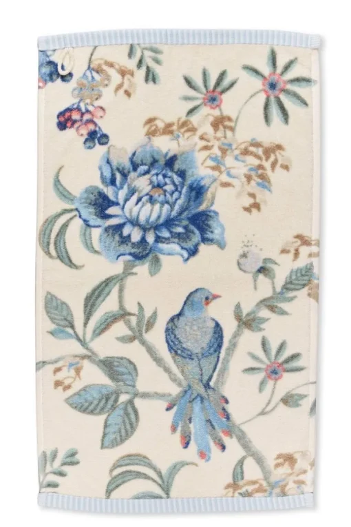 Gästehandtuch Set/3 Secret Garden Weiß/Blau 30x50cm