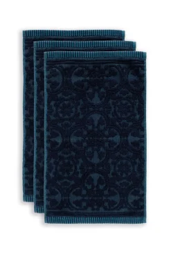 Gästehandtuch Set/3 Tile de Pip Dunkelblau 30x50 cm