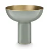 Hohe Schale Metall Grün 23cm