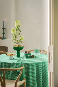 Hohe Schale Metall Matt Grün 23cm